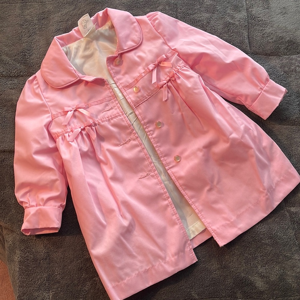 Little girl’s vintage spring coat, 3T, pink by Sears